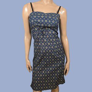 Vintage 90s Le Chateau Dark Denim Pencil Wiggle Dress Size S stretch